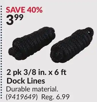 Princess Auto 2 pk 3/8 in. x 6 Dock Lines offer