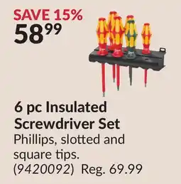 Princess Auto 6 pc Insulated Screwdriver Set offer