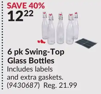 Princess Auto 6 pk Swing-Top Glass Bottles offer