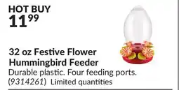 Princess Auto 32 oz Festive Flower Hummingbird Feeder offer