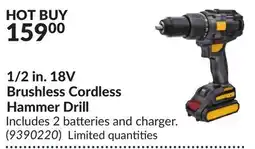Princess Auto 1/2 in. 18V Brushless Cordless Hammer Drill offer