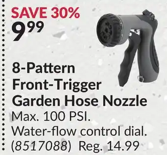 Princess Auto 8-Pattern Front-Trigger Garden Hose Nozzle offer