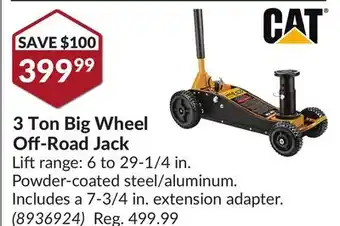 Princess Auto 3 Ton Big Wheel Off-Road Jack offer