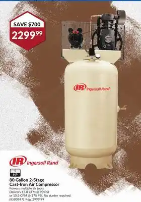 Princess Auto 80 Gallon 2-Stage Cast-Iron Air Compressor offer