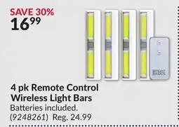 Princess Auto 4 pk Remote Control Wireless Light Bars offer