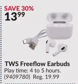Princess Auto TWS Freeflow Earbuds offer