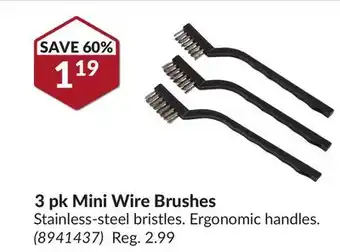 Princess Auto 3 pk Mini Wire Brushes offer