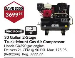 Princess Auto Pro.Point 30 Gallon 2-Stage Truck-Mount Gas Air Compressor offer