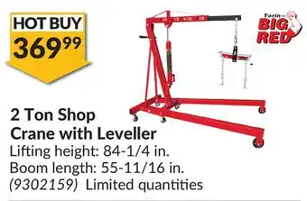 Princess Auto 2 Ton Shop Crane with Leveller offer