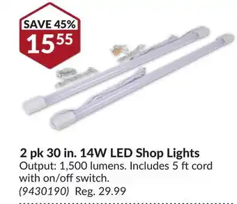 Princess Auto 2 pk 30 in. 14W LED Shop Lights offer