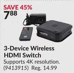 Princess Auto 3-Device Wireless HDMI Switch offer