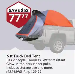 Princess Auto 6 ft Truck Bed Tent offer