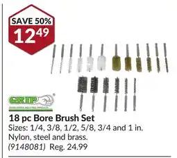 Princess Auto GRAND RAPIDS INDUSTRIAL PRODUCTS 18 pc Bore Brush Set offer