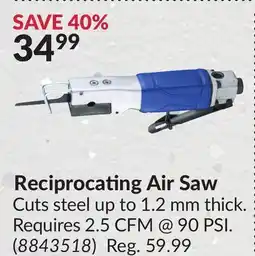 Princess Auto Reciprocating Air Saw offer