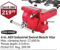 Princess Auto 6 in. ADI Industrial Swivel Bench Vise offer