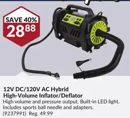 Princess Auto 12V DC/120V AC Hybrid High-Volume Inflator/Deflator offer
