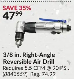 Princess Auto 3/8 in. Right-Angle Reversible Air Drill offer