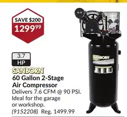 Princess Auto 60 Gallon 2-Stage Air Compressor offer