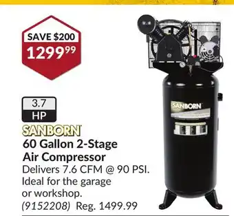Princess Auto 60 Gallon 2-Stage Air Compressor offer