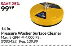 Princess Auto 14 in. Pressure Washer Surface Cleaner offer