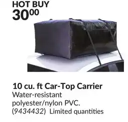 Princess Auto 10 cu. ft Car-Top Carrier offer