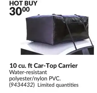 Princess Auto 10 cu. ft Car-Top Carrier offer