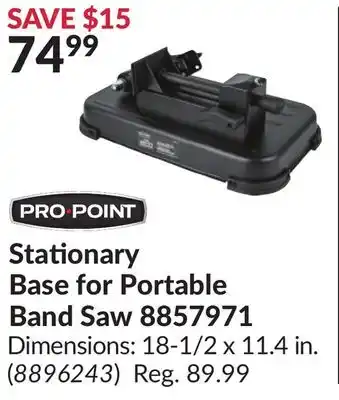 Princess Auto Stationary Base for Portable Band Saw offer