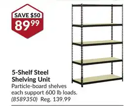 Princess Auto 5-Shelf Steel Shelving Unit offer
