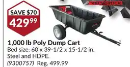 Princess Auto 1, 000 lb Poly Dump Cart Bed offer