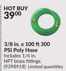 Princess Auto 3/8 in. x 100 ft 300 PSI Poly Hose offer