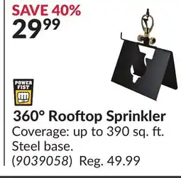 Princess Auto 360° Rooftop Sprinkler offer