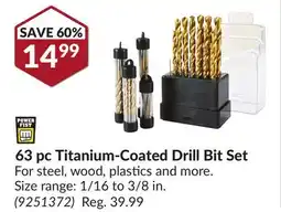Princess Auto Power Fist 63 pc Titanium-Coated Drill Bit Set offer