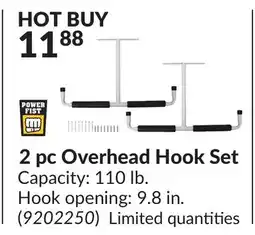 Princess Auto 2 pc Overhead Hook Set offer