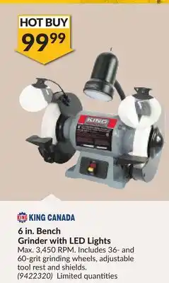 Princess Auto 6 in. Bench Grinder with LED Lights offer