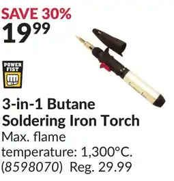 Princess Auto 3-in-1 Butane Soldering Iron Torch offer