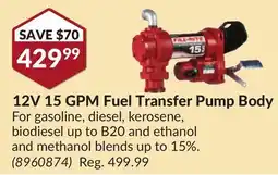Princess Auto 12V 15 GPM Fuel Transfer Pump Body offer