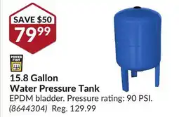 Princess Auto 15.8 Gallon Water Pressure Tank offer