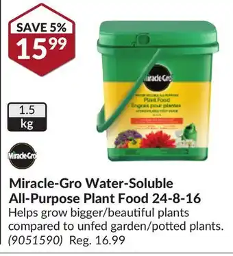 Princess Auto Miracle-Gro Water-Soluble All-Purpose Plant Food offer