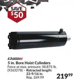 Princess Auto 5 in. Bore Hoist Cylinders offer