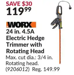 Princess Auto 24 in. 4.5A Electric Hedge Trimmer offer