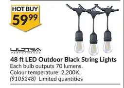 Princess Auto ULTRA PERFORMANCE 48 ft LED Outdoor Black String Lights offer