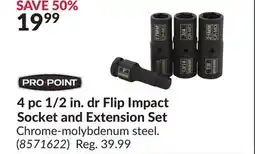 Princess Auto 4 pc 1/2 in. dr Flip Impact Socket and Extension Set offer
