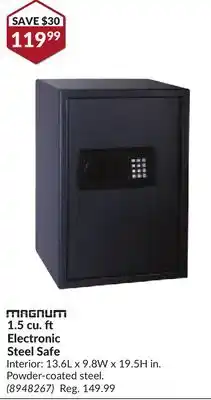 Princess Auto 1.5 cu. ft Electronic Steel Safe offer