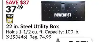 Princess Auto 22 in. Steel Utility Box offer