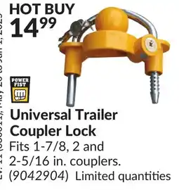 Princess Auto Universal Trailer Coupler Lock offer