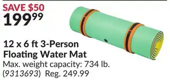Princess Auto 12 x 6 ft3-Person Floating Water Mat offer