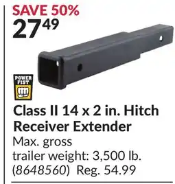 Princess Auto Class II 14 x 2 in. Hitch Receiver offer