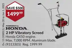 Princess Auto 2 HP Vibratory Screed offer