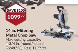 Princess Auto 14 in. Mitering Metal Chop Saw offer