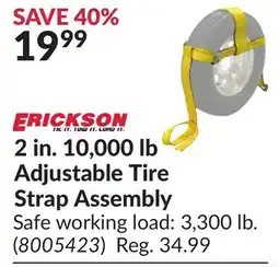 Princess Auto 2 in. 10,000 lb Adjustable Tire Strap offer